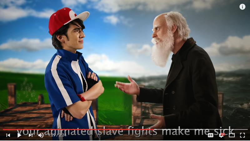 Illustration for article titled Epic Rap Battles- Ash Ketchum vs Charles Darwin